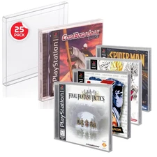 Game Box Protector Compatible with CD Jewel Games, PS1 Games Clear Case - 0.35MM