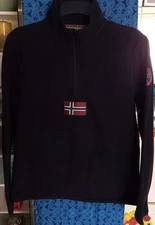 Napapijri Tev Polar 1/2 Zip Winter Jacket in Black 041 (Multiple Sizes)