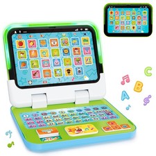 2 -in-1 Kids Laptop Tablet with Music Light Sound, Learning Toy for 1 2 3 Yea...