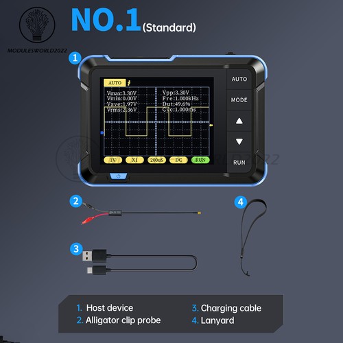 FNIRSI DSO152 Handheld Oscilloscope Type-C Portable Digital Oscilloscope 2.5MS/s - Picture 18 of 19