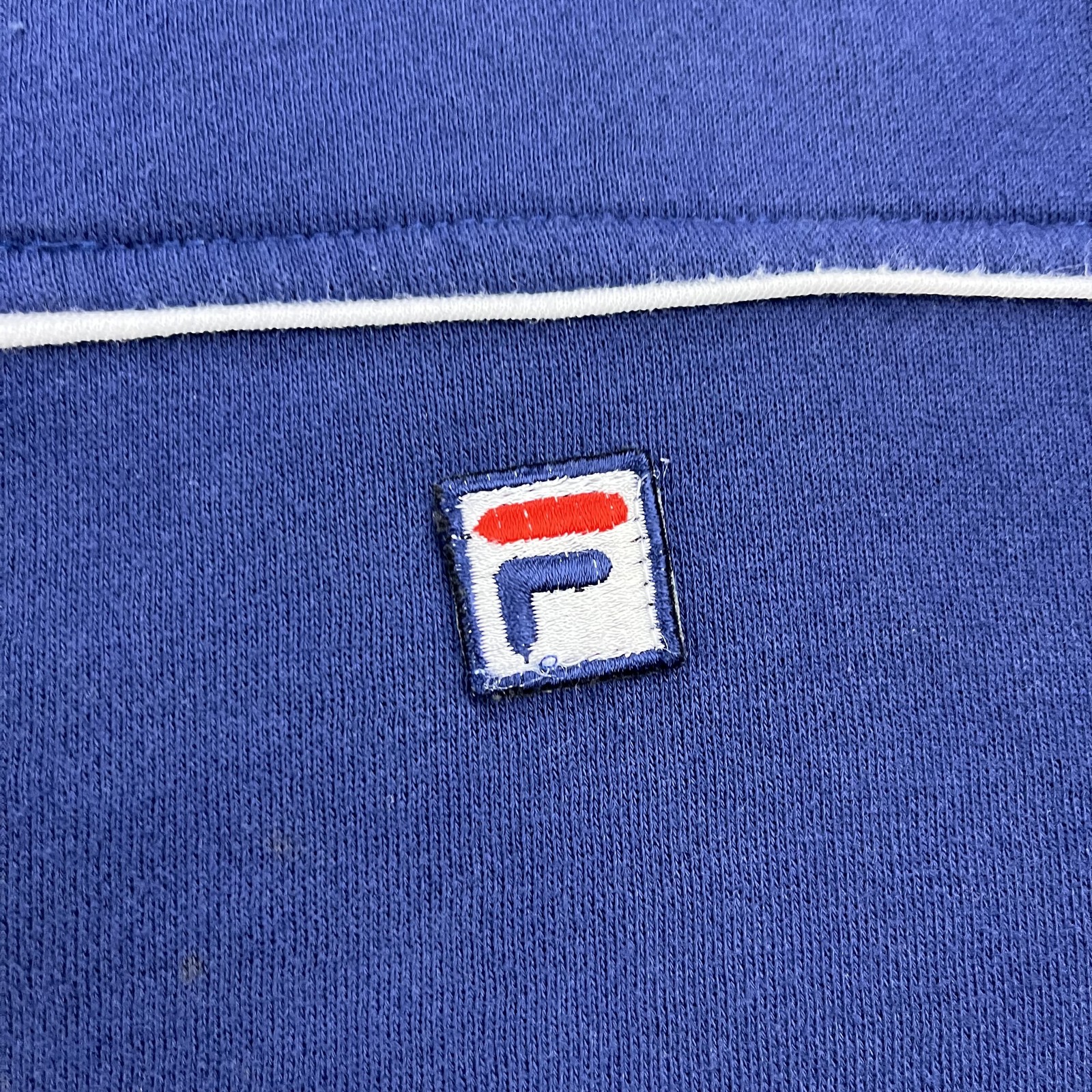 Giacca felpa vintage Fila Track uomo grande blu bomber palestra corsa full zip anni 90