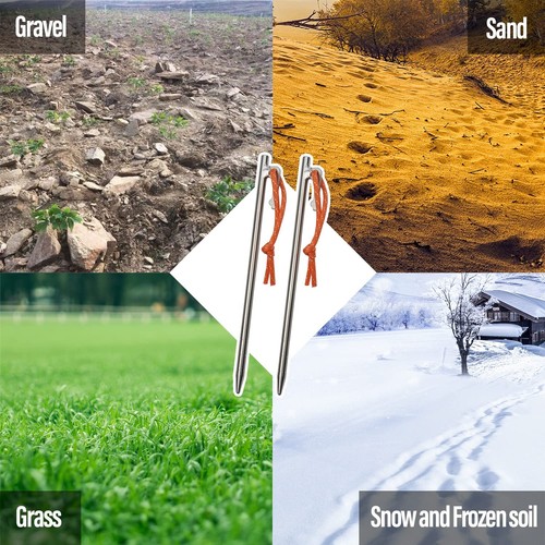 TiTo Titan Zelt Heringe Pfähle leicht Schneefeld Grünland strapazierfähig zehn... - Bild 7 von 8