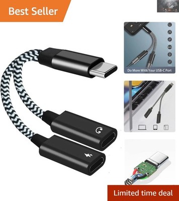 Multi-Function USB C Audio Splitter & Charging Adapter - Ultra-Durable Design