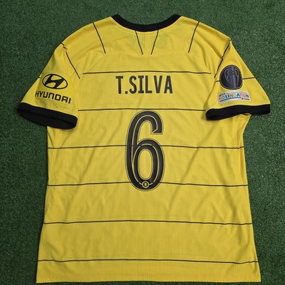 Nike Chelsea FC Thiago Silva #6 2021/2022 Authentic Vaporknit Away