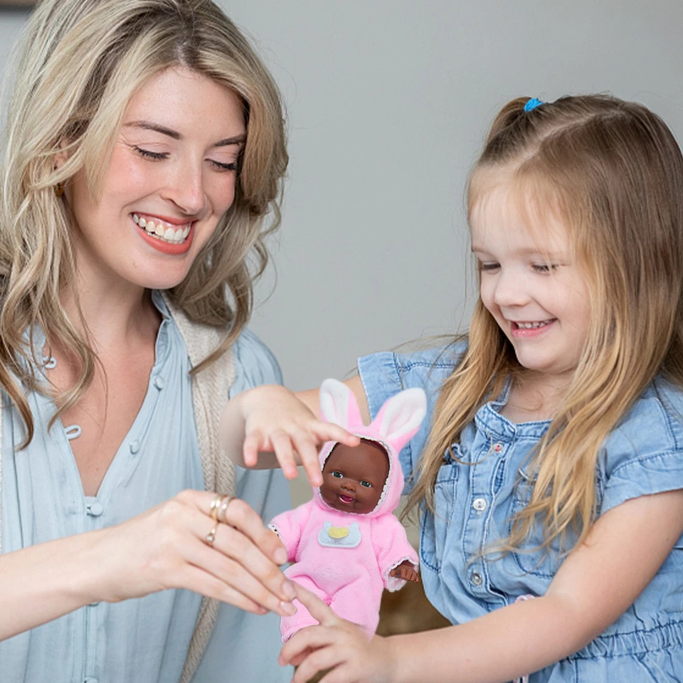 Mini boneca bebê 16cm boneca bebê renascido mini bebês renascidos vívidos adoráveis expressio - Imagem 4 de 4