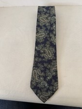Bert Pulitzer Men's Necktie Tie Made in USA Green Blue Paisley Tie 100 Silk 3”W
