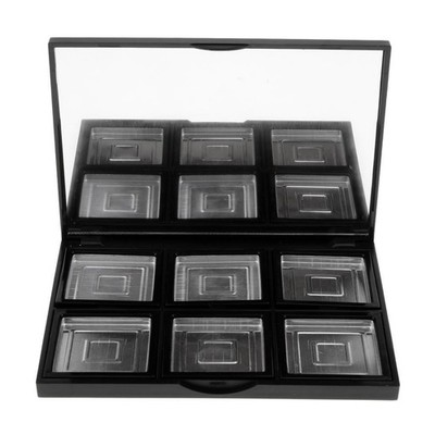 6 Gitter Palette mit Pfannen Box Lidschatten Puder Rouge