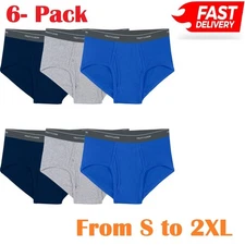 Fruit of the Loom Men's Fashion Briefs Underwear S-3X (Pack of 6)