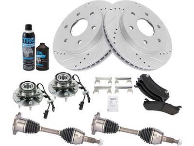 46FD13K Front Brake Pad Rotor Axle Wheel Hub Kit Fits Cadillac Escalade EXT