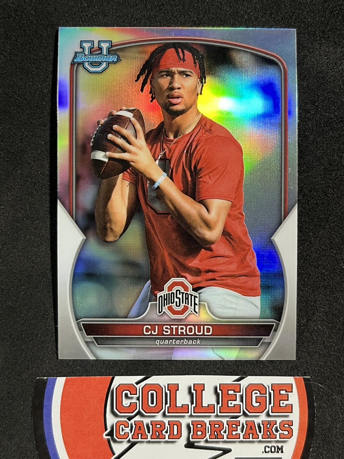 2022 CJ STROUD IMAGE VARIATION SP IV RC BOWMAN U UNIVERSITY CHROME OHIO STATE