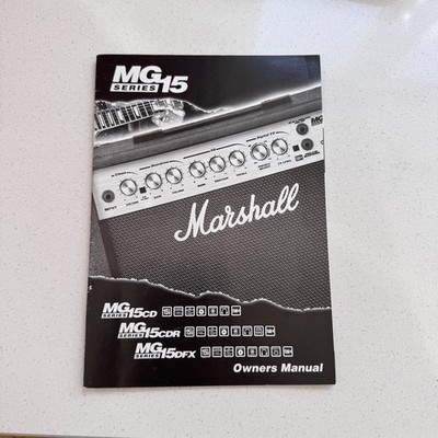 Vintage Marshall Amplifier MG15 Series Original Handbook Owner Manual Guitar NOS