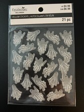 RECOLLECTIONS HALLOWEEN VELLUM GHOST STICKERS 12 PC EMBELLISHMENTS 21 PC NEW