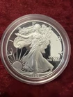 1986 S Proof Silver American Eagle Beautiful BU Coin In Original Capsule