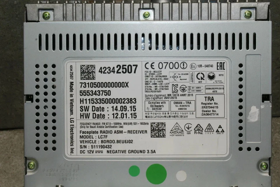 Adam Autoradio Radio Navigation Navi Telefon Freisprecheinrichtung Opel 42342507 - Bild 3 von 4