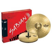 SABIAN SBR First Pack Pure Brass Natural Cymbal Set Hats Crash PRO