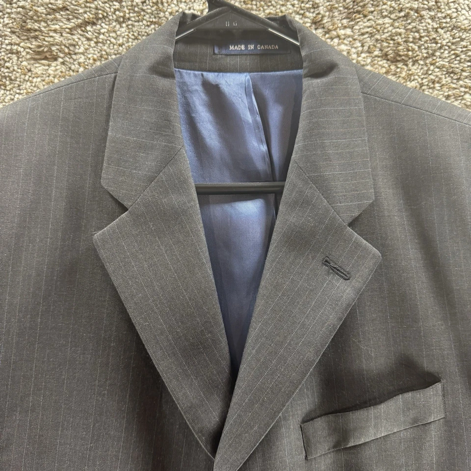 Vintage RRL Blazer Men 44 Blue Pin Stripes 3 Button Ralph Ralph Lauren Double RL - Image 2 of 4