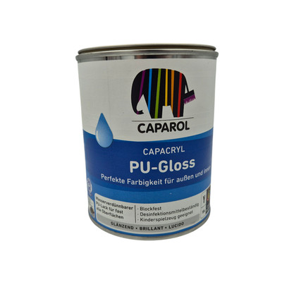 Caparol Capacryl PU-Gloss Lack Glänzend Holz Zink Alu PVC Wasserbasis 0,350 L.
