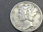 1942-S MERCURY DIME XF