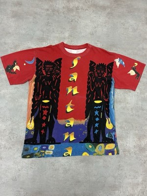 1993 Santana Sacred Fire All Over Print Vintage Tour T Shirt Made in Canada