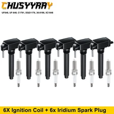 6X Ignition Coil+Iridium Spark Plug Fit For Chrysler Jeep Dodge Ram UF648