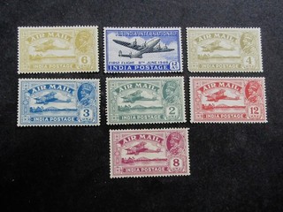 nystamps British India Stamp # C1 C7 Mint OG H/NH G21y1898