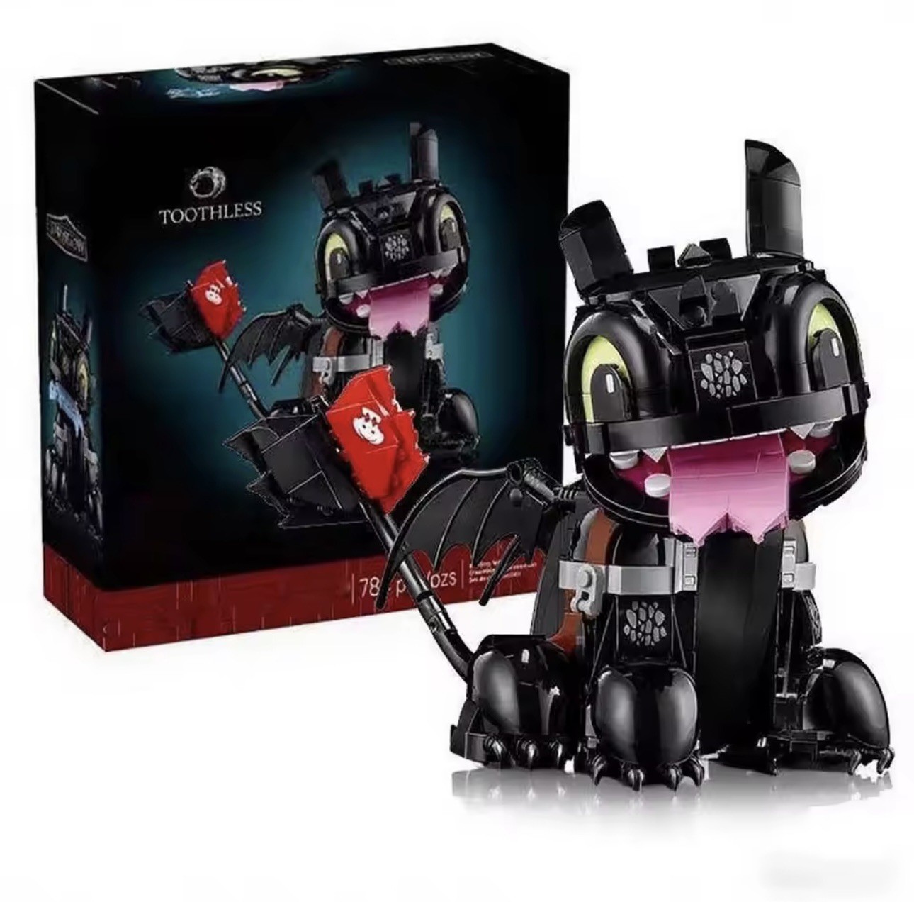 Juguete bloques de construcción Toothless Night Fury Dragon | Regalo para niños y fanáticos