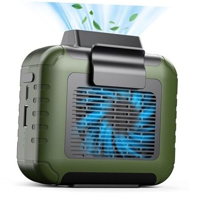 Portable Mini Waist Fan Rechargeable with 23H Working Time, 6200 Olive Green