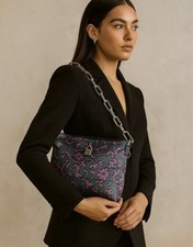 Marc Jacobs Green/Purple Satin Cartoon Paisley Rage Bag Purse Rare Y2K Vintage