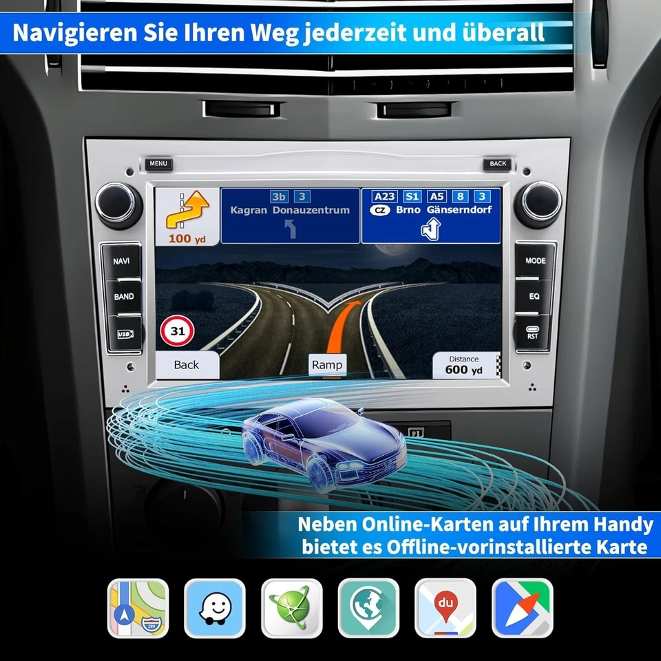 Autoradio Android 13 2G+32GB Opel Corsa Astra Zafira 7 CarPlay GPS WiFi BT Argen - Immagine 4 di 4