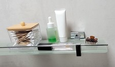 Mezzo ripiano in vetro cromato 60 cm metallo cromato/vetro satinato mensola in vetro RIDOTTO