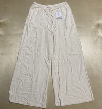 Fashion Be Yourself Women’s Large Wide Leg Casual Palazzo Linen Lounge Pants