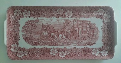 Royal Tudor Ware Porzellan Teller Coaching Taverns 1828 W.N.Mellor handgraviert 