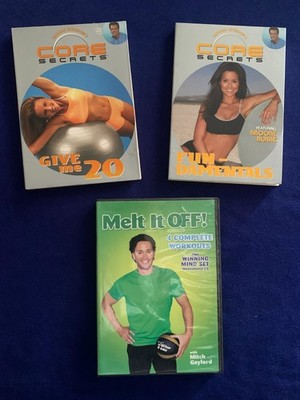 Lot of 3 ~ CORE SECRETS  Exercise Workout DVD & MELT IT OFF - 4 Complete Workout