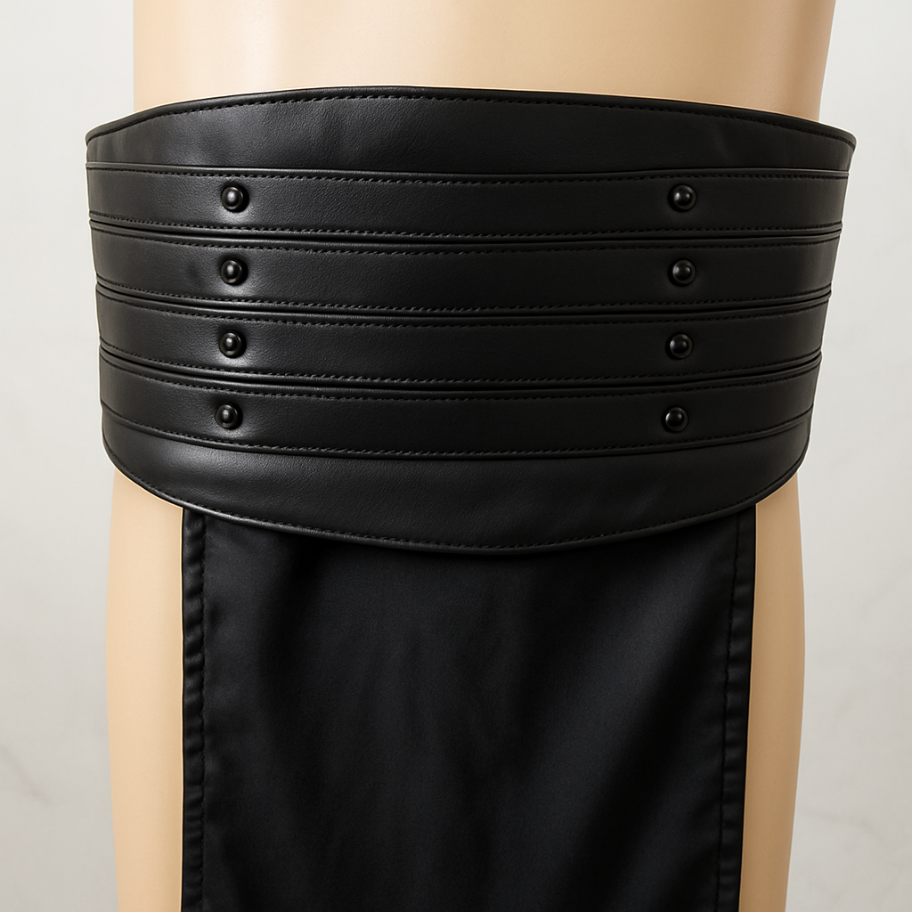 Darth Maul Inspired Cosplay Belt | Black Leather Cosplay Belt for