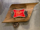 VINTAGE LIGHTED MILLER HIGH LIFE "THE CHAMPAGNE OF BEERS" wall sign - works