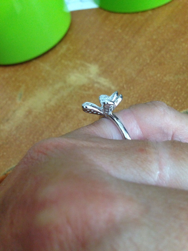 Bague Fleur Trèfle En Argent 925 Sertie De Zircons - Taille 54 - Neuf Avec étiquettes