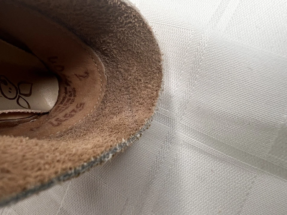 Bebé Ciervo Talla 2 Marrón Mocasines Zapatos NUEVOS ANTIGUOS De Colección ¡Raro hallazgo! Foto 3 de 4