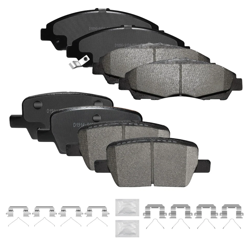 Rotores perforados delanteros traseros almohadillas de cerámica para Buick Enclave Cadillac XT5 2017-2020 Foto 4 de 4