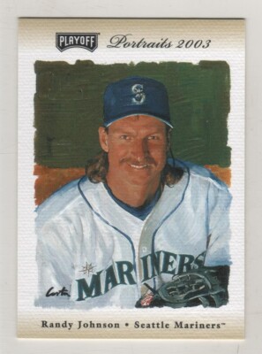 2003 Playoff Portraits Beige #138 Randy Johnson Seattle Mariners ...