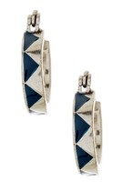 House Of Harlow Enamel Zigzag Huggie Silver Earrings $32 on sale House Of Harlow Enamel Zigzag Huggie Silver Earrings $32 on sale