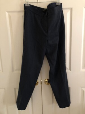 Talbots Size 12 Italian Flannel 99% Wool Gray Pant Stylish Cut
