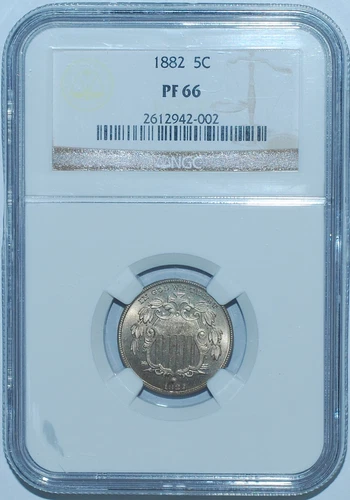 1882 NGC PR66 Proof Strike Shield Nickel