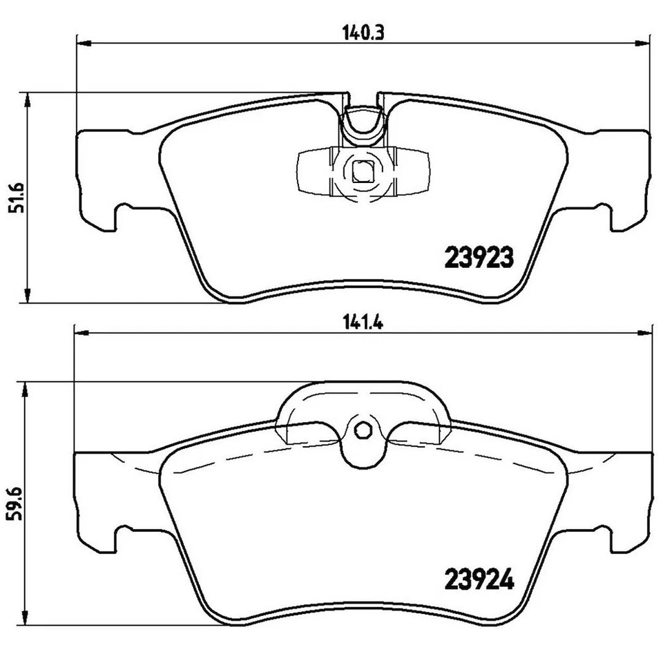 Pastilhas de freio traseiras baixas metálicas Brembo para 2007-2012 Mercedes-Benz GL450 - Imagem 4 de 4