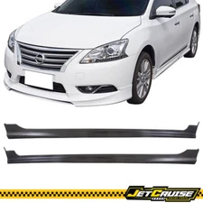 Fits 13-19 Nissan Sentra OE Style Side Skirts Extension Rocker Panel PU