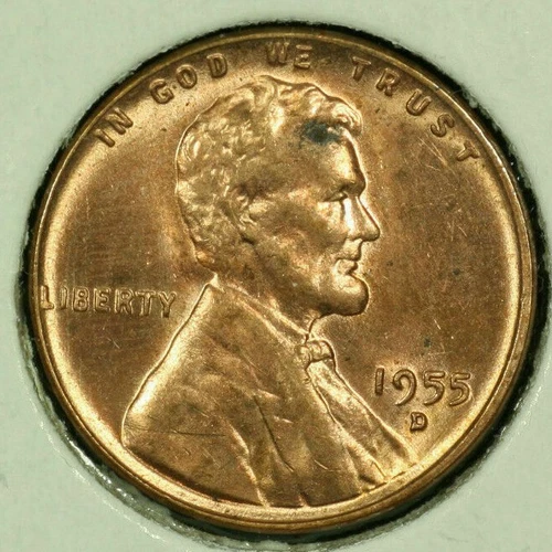1955-D 1C Lincoln Wheat Cent BU 20or1020-1