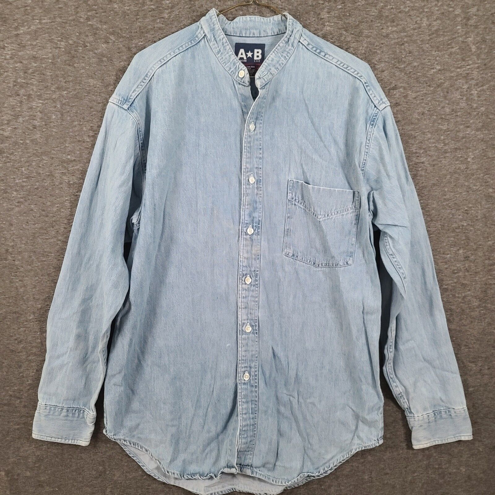 Vintage American Blue Western Denim Button Up Shi… - image 1