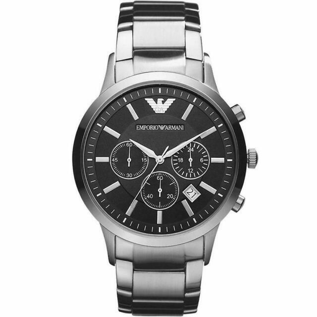 値下げ EMPORIO ARMANI AR-2434 腕時計 Emporio Armani Watch AR2434 Chronograph Renato 43mm 5 ATM