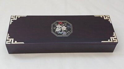 Koreanische traditionelle Najeon Lack Schmuckschatulle Federmäppchen Pflaume