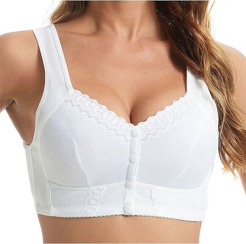 Front Fastening Bra Bralette Button Snap Ideal For the ELDERLY DISABLED Support - Picture 19 of 38
