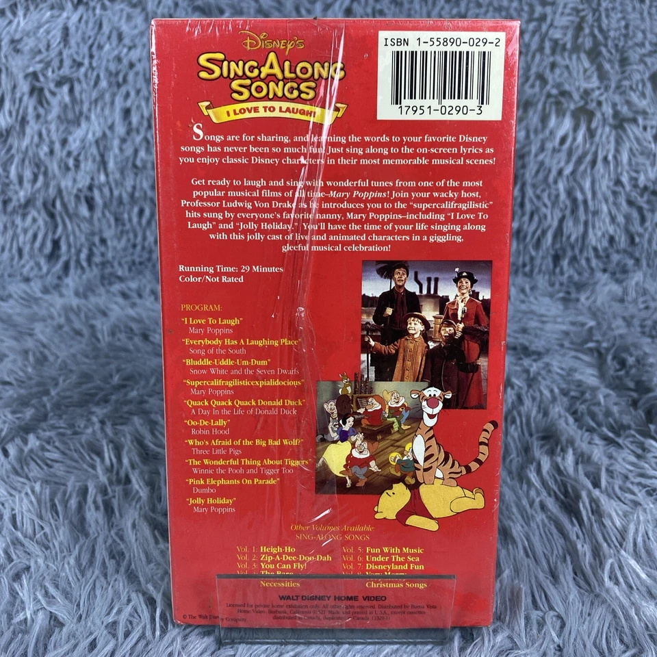 Disneys Sing Along Songs Mary Poppins I Love To Laugh Volume 9 VHS 1993 SEALED - Image 3 of 4